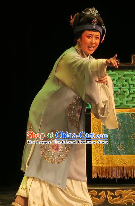 Chinese Shaoxing Opera Village Woman Dress Yue Opera Wu Nv Bai Shou Hua
