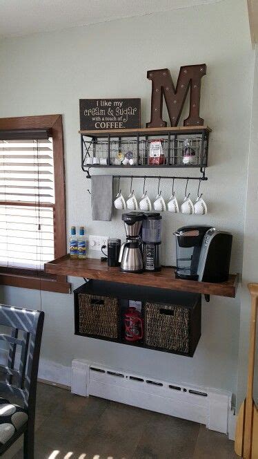 Kitchen counter coffee bar & beverage station ideas … , create a kids gallery wall how to design a nursery how to measure curtains. coffee bar ideas for small spaces#coffeebarideas # ...