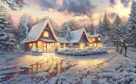 Looking for the best thomas kinkade winter wallpaper? Thomas Kinkade Christmas Wallpapers (77+ background pictures)