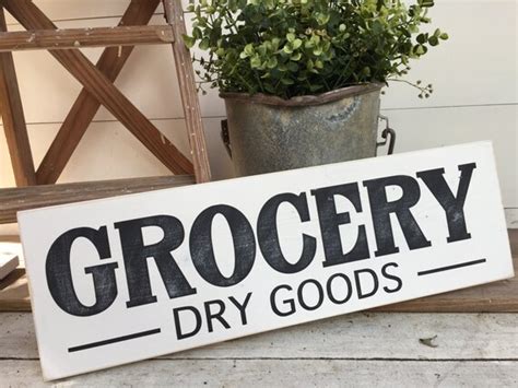 Grocery Dry Goods Sign 75 X 23handmade Sign Vintage