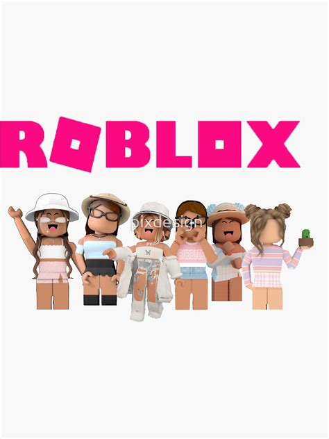 Roblox Girls Roblox Meganplays Sticker By Pixdesign Redbubble