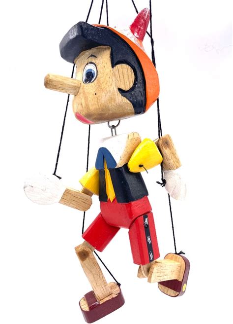 Pinnochio Marionette Hand Carved And Painted Reclaimed Wood Etsy
