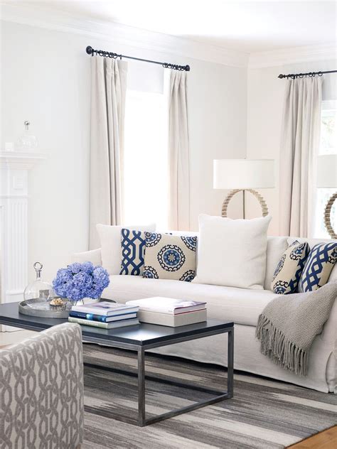 Unique Blue And White Living Room Design Ideas Blue