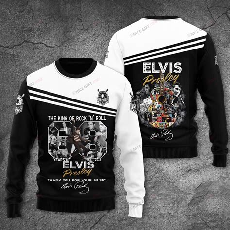 Elvis Presley Crewneck Sweatshirt 3cs V4x4 Nousty