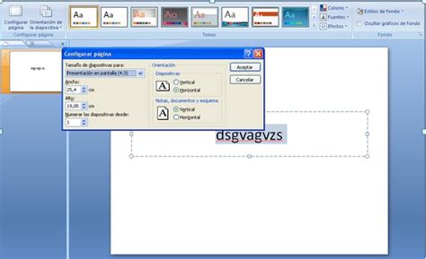 configurar pàgina powerpoint 2010