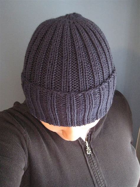 Ribbed Watchman's Hat by Channah Koppel This hat can be made either on 2 straight needles or ...