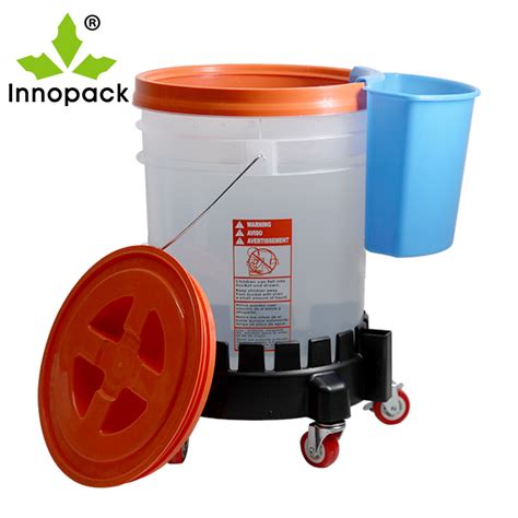 20l Clear Plastic Bucket With Lid 5 Gallon Food Grade Pp Buckets For