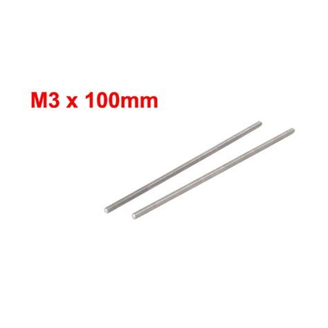 M3 X 100mm 05mm Pitch 304 Stainless Steel Fully Threaded Rods