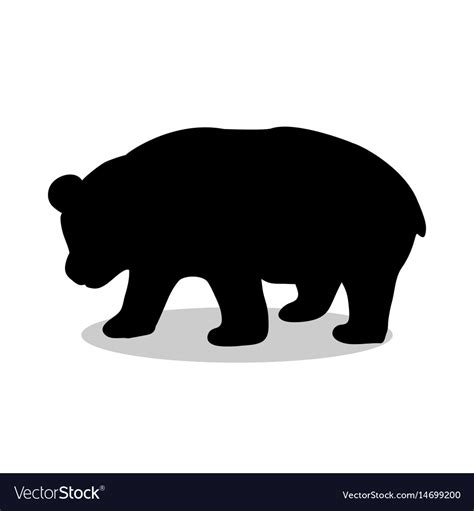 Panda Bear Mammal Black Silhouette Animal Vector Image