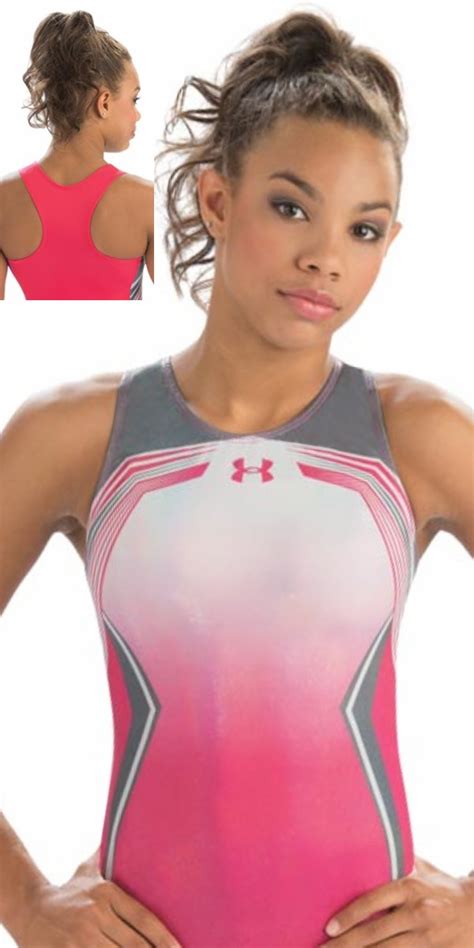 6338 Pink Underarmour Under Armour Gymnastics Leotards By Gk Elite Sportswear From