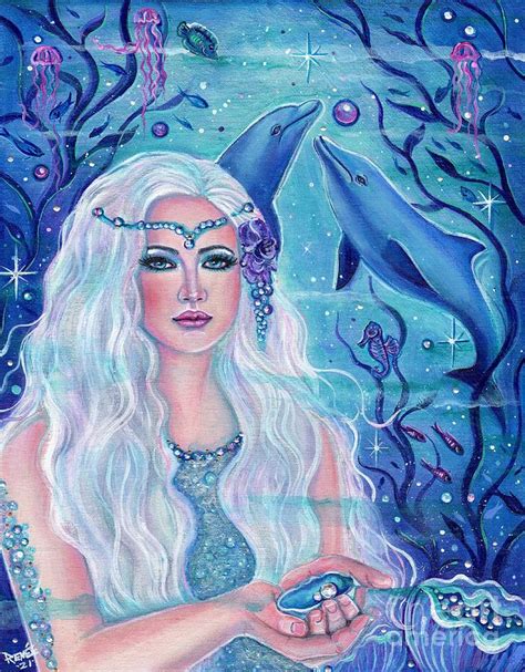 Pearl Mermaid Painting By Renee Lavoie Pixels