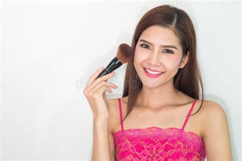 Makeup Cosmetic Base For Perfect Make Upapplying Make Up Stock Photo