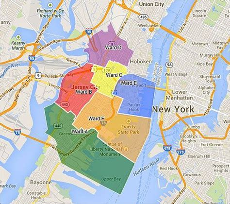 34 Jersey City Ward Map Maps Database Source