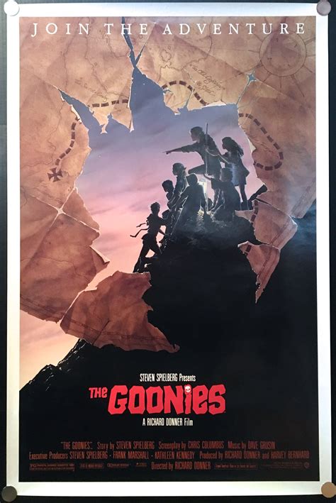 The Goonies 1985 Original Movie Poster One Sheet 27 X 41 Map Style