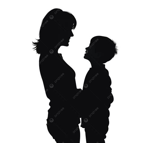 Mother And Son Silhouette Mother Son Silhouette Png Transparent