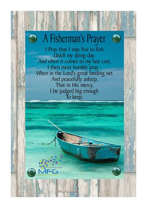 Fishermans Prayer Author Unknown Mosaic Funeral Group Funeral