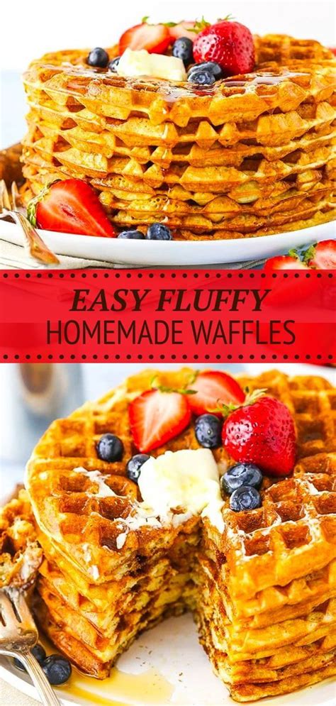 Fluffy Homemade Waffles Recipe The Best Waffles Recipe Easy