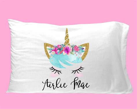 Sleepover party pillow case craft idea. Slumber Party Favors - Unicorn Pillow Case - Girls Bedding - Personalized - Kids Standard Pillow ...