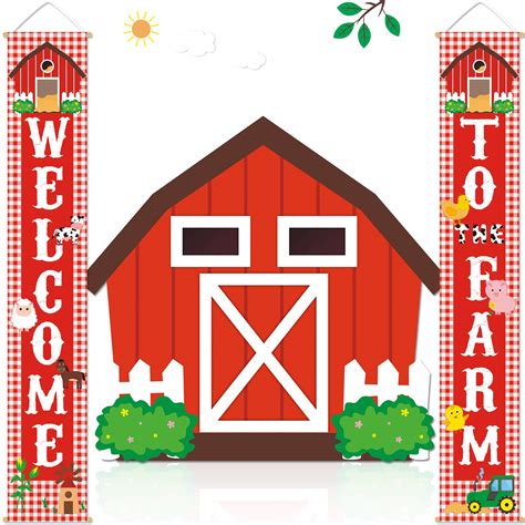 Buy Farm Animal Porch Banner Barnyard Birthday Party Welcome Door Sign