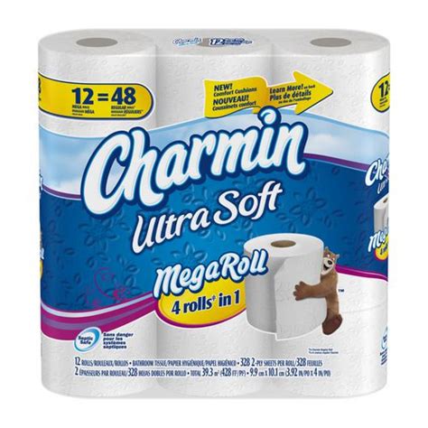 Charmin Ultra Soft Toilet Paper 12 Mega Rolls Walmart Canada