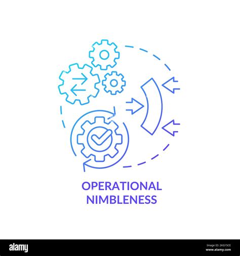 Operational Nimbleness Blue Gradient Concept Icon Stock Vector Image