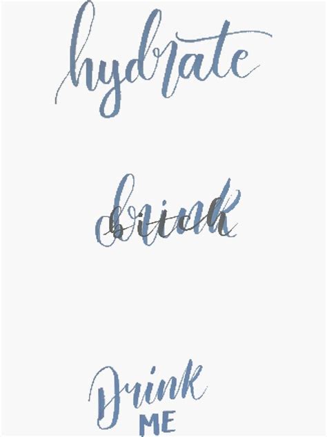 Drink Water And Hydration Reminders Sticker Set Sticker By Frankiem4