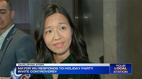 Moment Defiant Boston Mayor Michelle Wu Arrives To Host Her No Whites