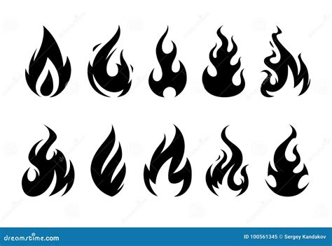 Vector Flames Stock Vector Illustration Of Shape Warm 100561345