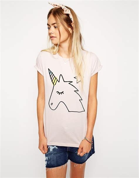 Asos Boyfriend T Shirt With Cute Unicorn Print Latest Fashion Clothes