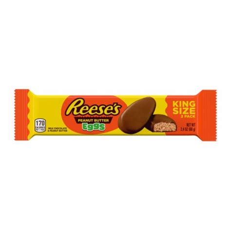 reese s milk chocolate peanut butter eggs easter candy king size pack 1 pack 2 4 oz baker s