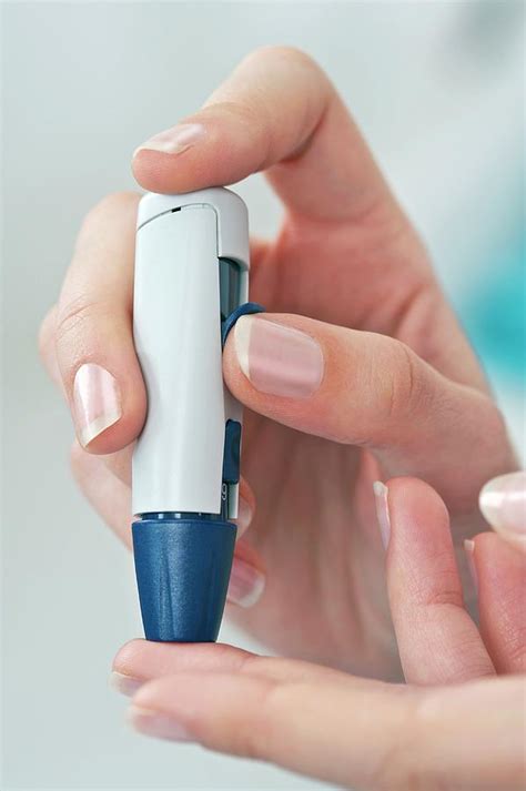 Blood Sugar Level Testing In Diabetes Photograph By Lea Paterson Science Photo Library Fine