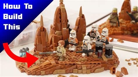 How To Build A Lego Geonosis Landscape Moc Instructions Youtube