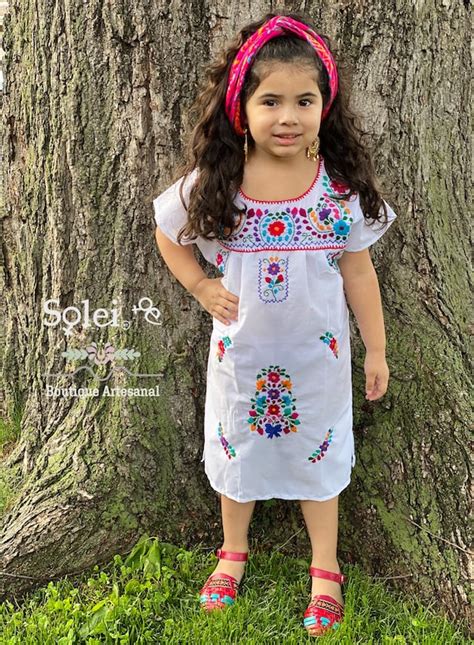 venta vestido mexicano de niña en stock