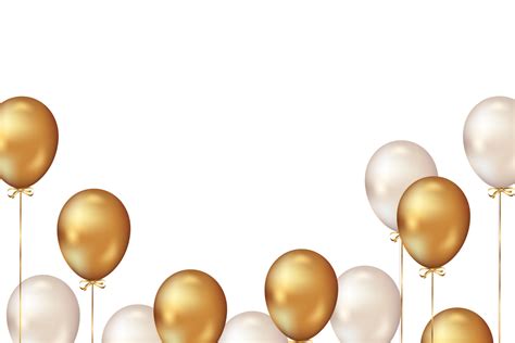 Gold Birthday Balloon Decor Pngs For Free Download