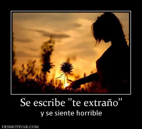 Desmotivaciones Se Escribe Te Extraño Y Se Siente Horrible