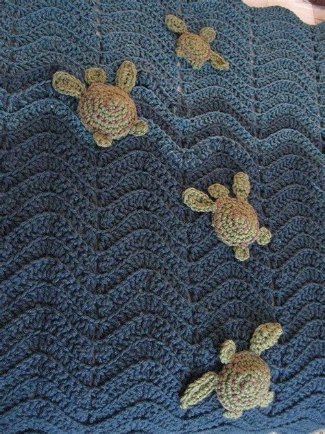 The Common Thread Crocheted Sea Turtle Baby Blanket Tigerdog On
