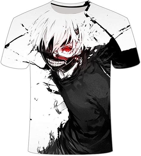 Chemise Anime Tokyo Ghoul T Shirt Hommes Sang T Shirts Casual Harajuku