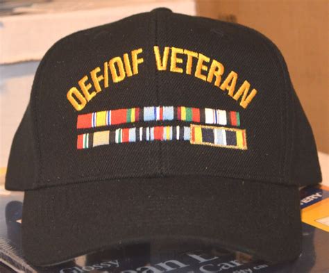 Oefoif Veteran With Ribbons Us Military Custom Made Ball Caps