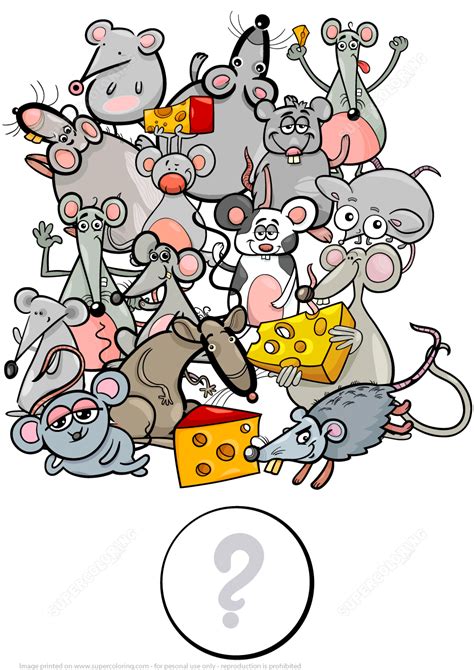 How Many Mice Do You See in This Picture? | Free Printable Puzzle Games