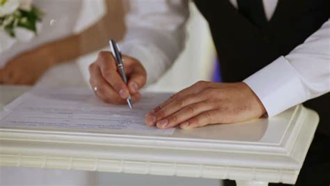 Islamic Wedding Ceremony In Mosque Nikah Groom Signed Marriage