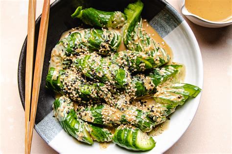japanese cucumber salad roasted sesame dressing i heart umami®