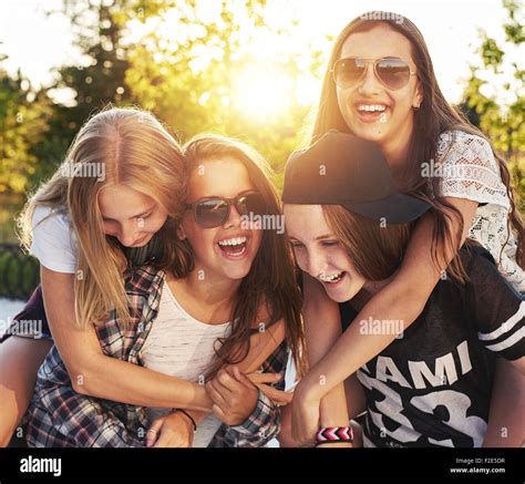 Group Of Friends Laughing And Having Fun Stock Photo Alamy