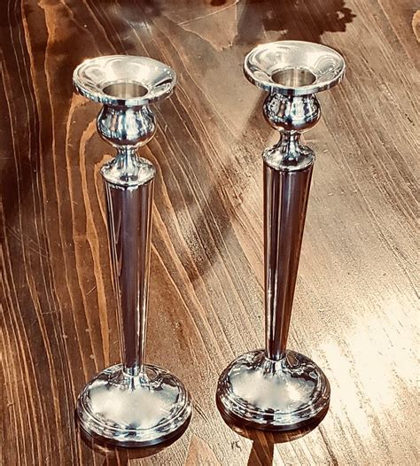 Sterling Silver Candlestick Pair