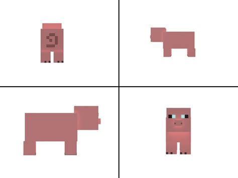 Custom Minecraft Pig 3d Model By Pikafrogbro On Deviantart