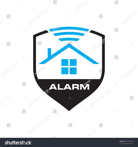 Home Alarm Security Logo Vector Stock Vector Royalty Free 715910332