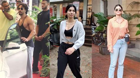 Tiger Shroff Flaunts His Chiselled Body Khushi Kapoor Spotted Outside