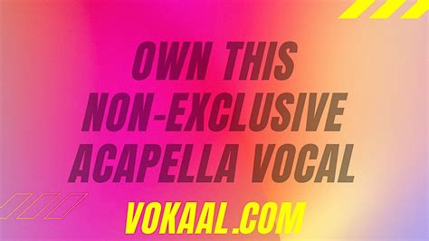 Royalty Free Acapella Vocal Edm G Minor 114 Bpm Runaway Youtube