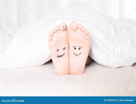 Bare Feet With Smiley Faces Stock Photo Image 43590759