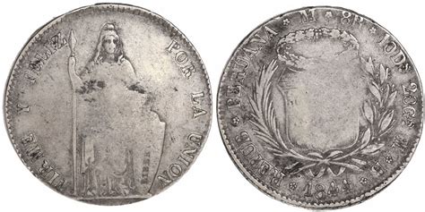 Lima Peru 8 Reales 1844mb