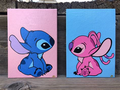 These Are Two Separate 5x7 Canvases One Of Them Has Stitch Ad The